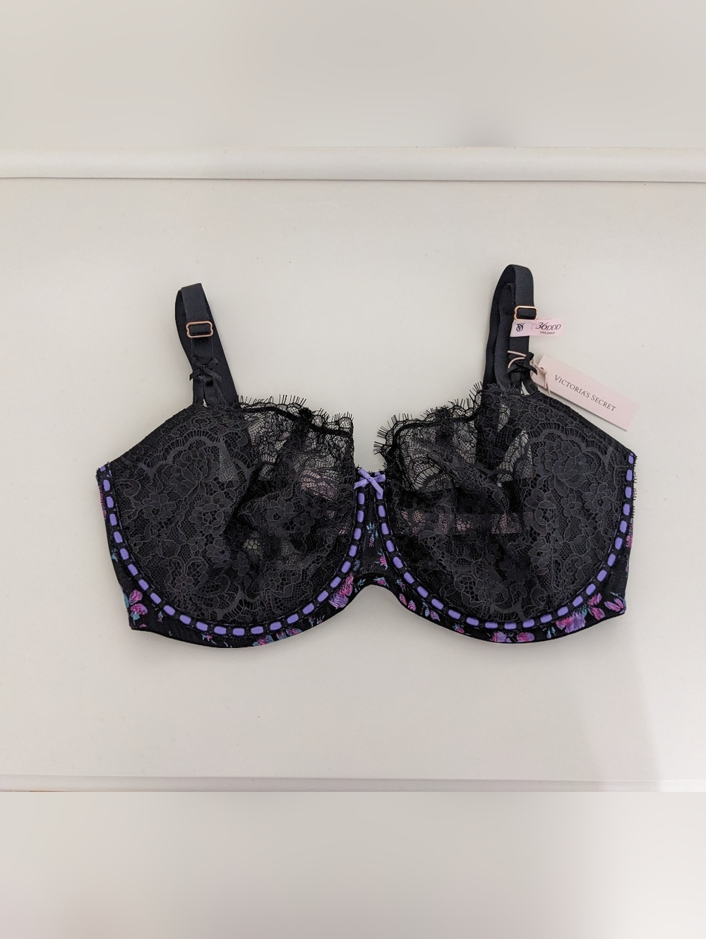 NWT! Victoria's Secret Dream Angels Push Up Without Padding Bra Black Size 36DDD